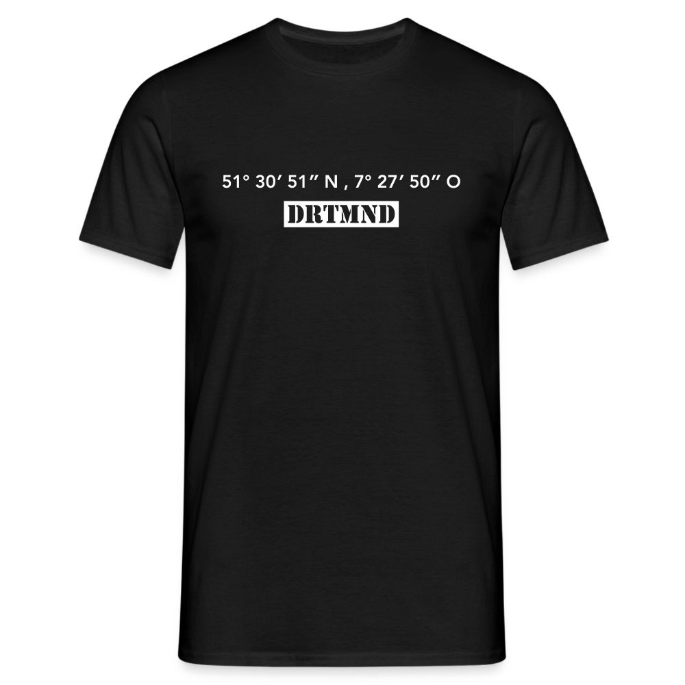 T-Shirt Dortmund "DRTMND GPS" Bright Edition - black