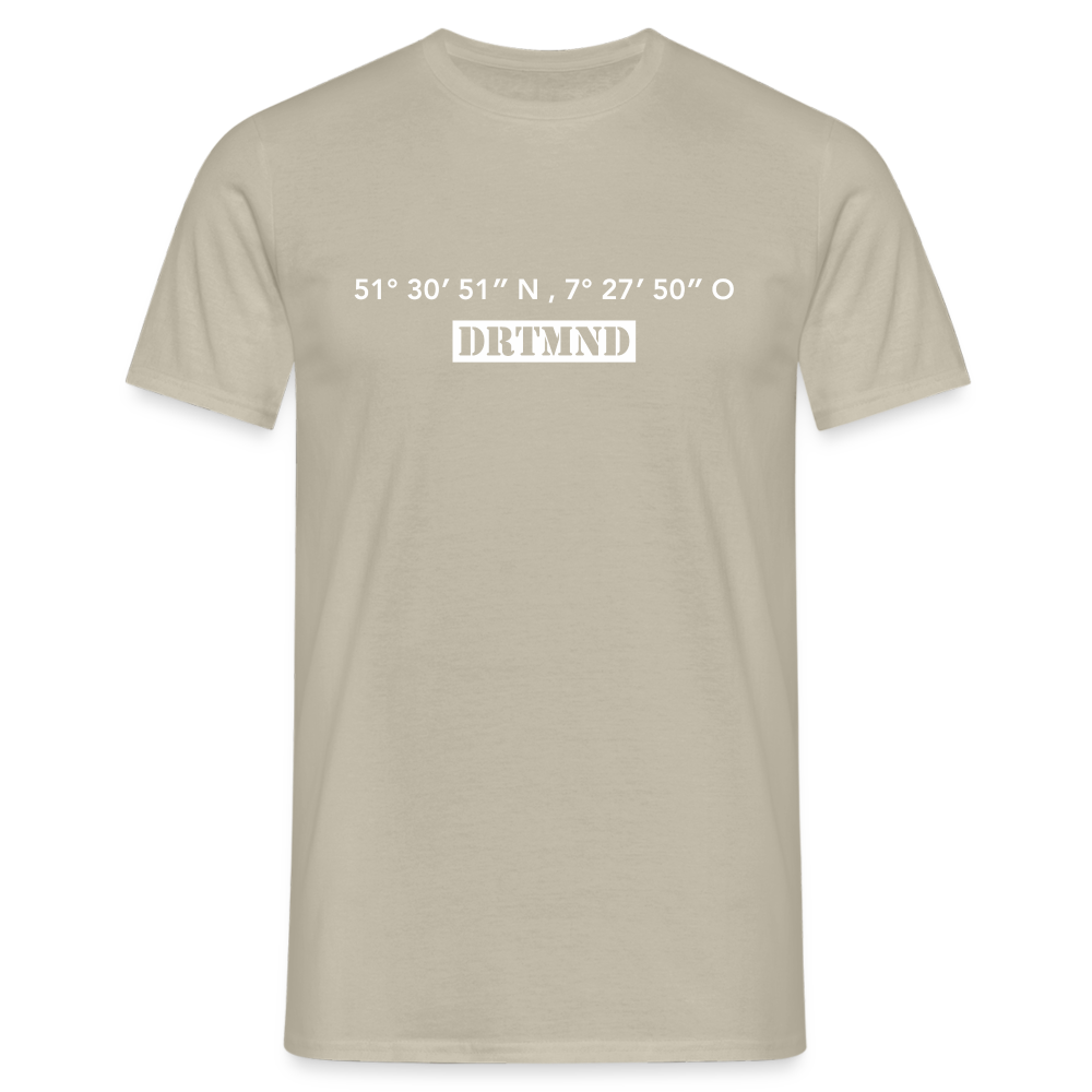 T-Shirt Dortmund "DRTMND GPS" Bright Edition - sand beige