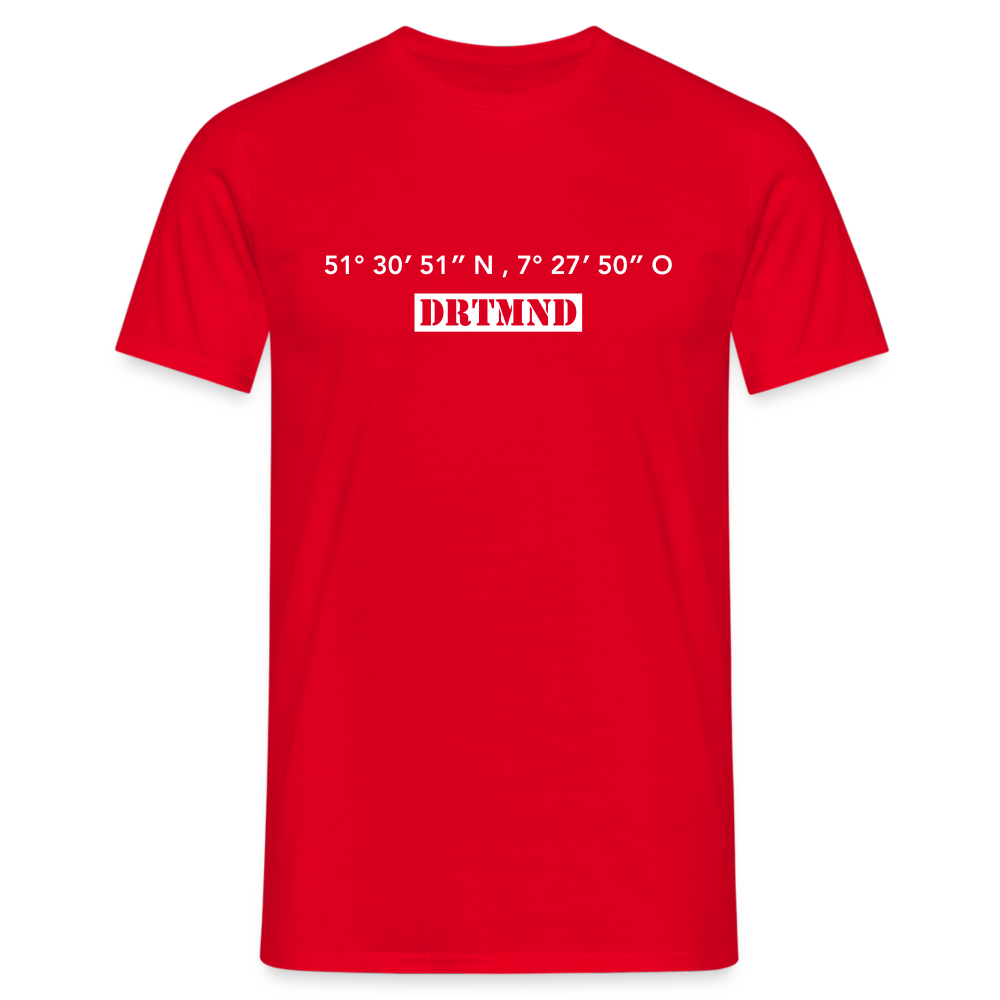 T-Shirt Dortmund "DRTMND GPS" Bright Edition - red