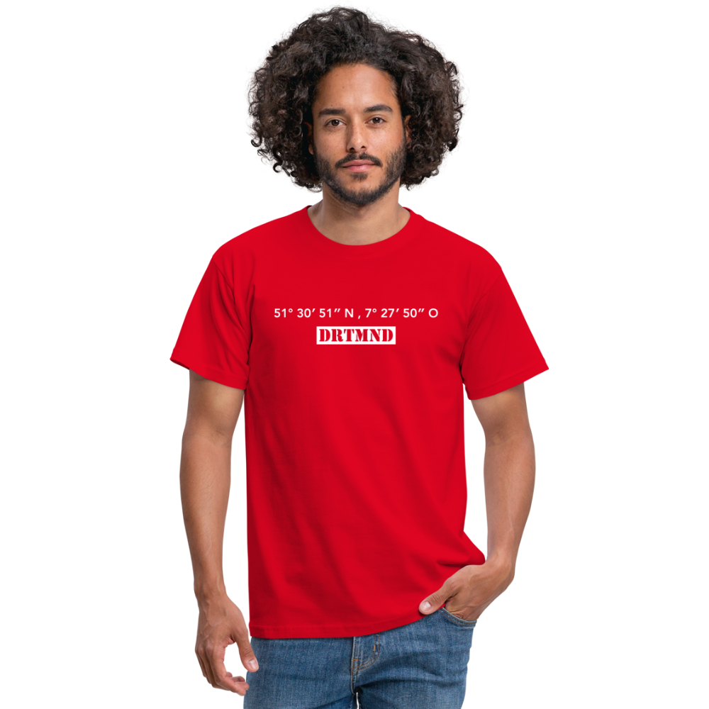 T-Shirt Dortmund "DRTMND GPS" Bright Edition - red