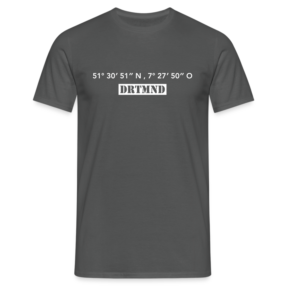 T-Shirt Dortmund "DRTMND GPS" Bright Edition - charcoal grey