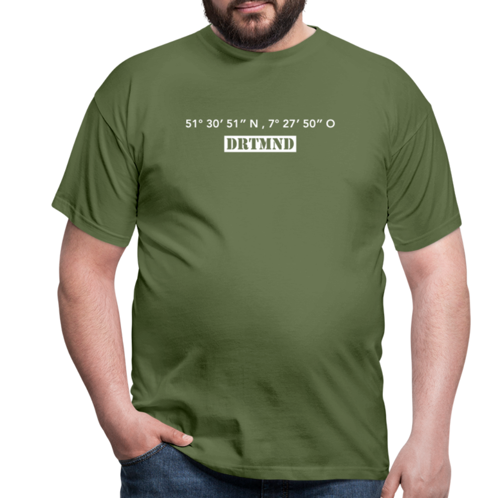 T-Shirt Dortmund "DRTMND GPS" Bright Edition - military green