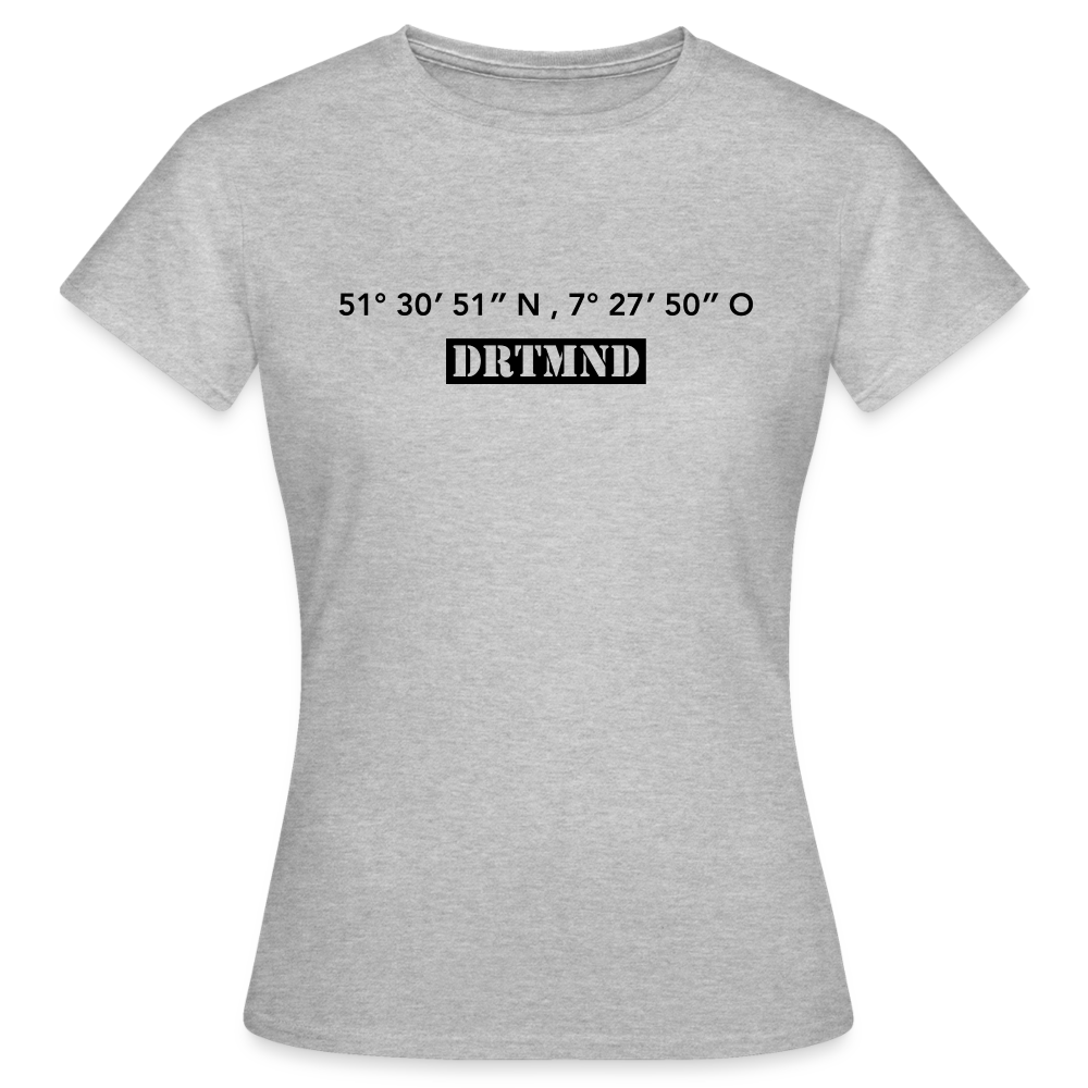 T-Shirt Ladies Dortmund "DRTMND GPS" - heather grey