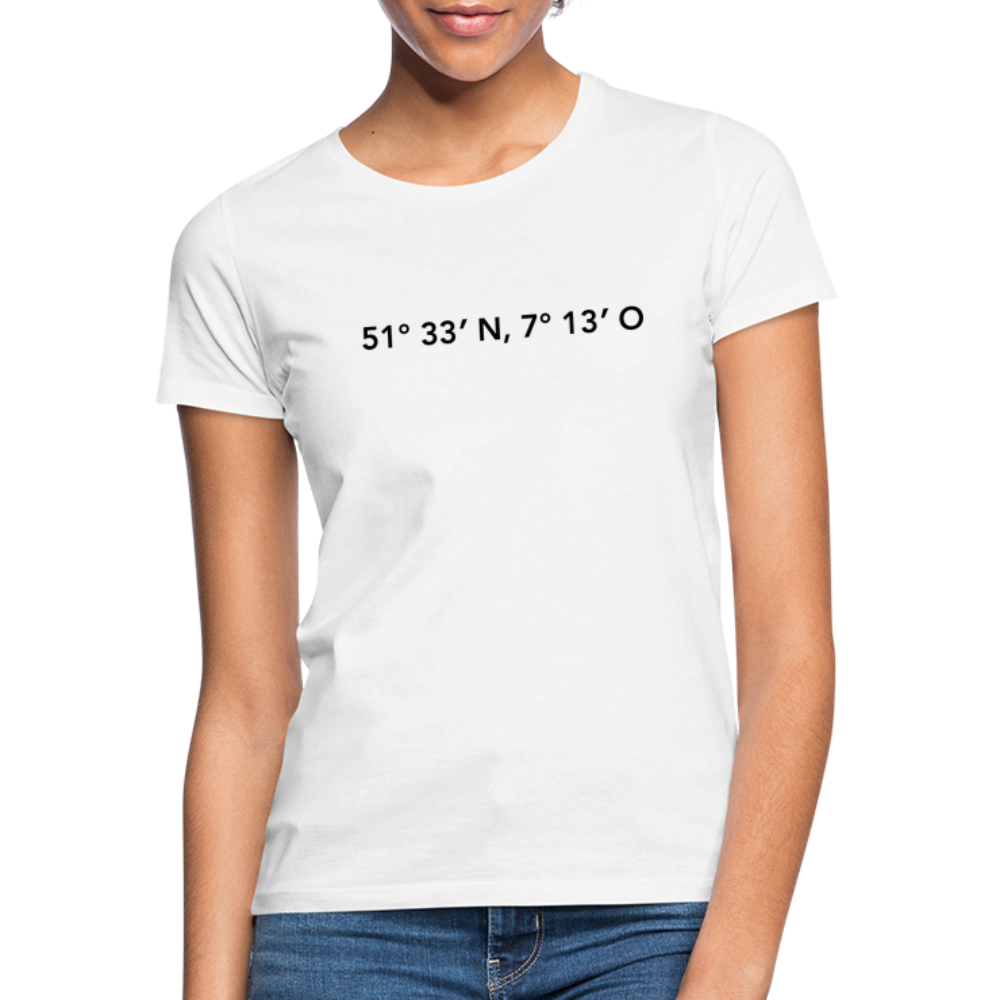 T-Shirt Ladies Herne "GPS" - white
