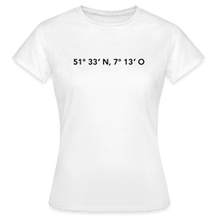 T-Shirt Ladies Herne "GPS" - white