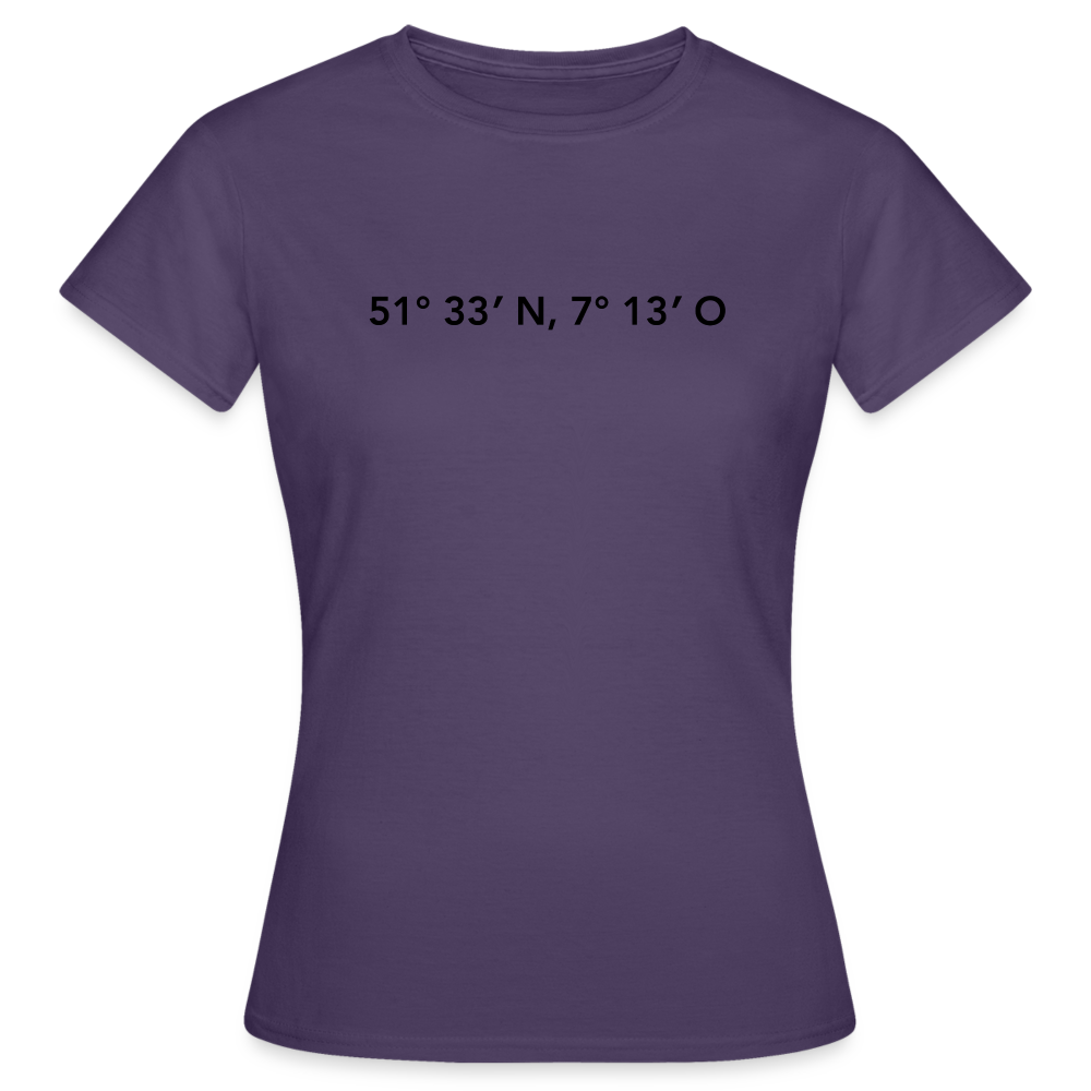 T-Shirt Ladies Herne "GPS" - dark purple