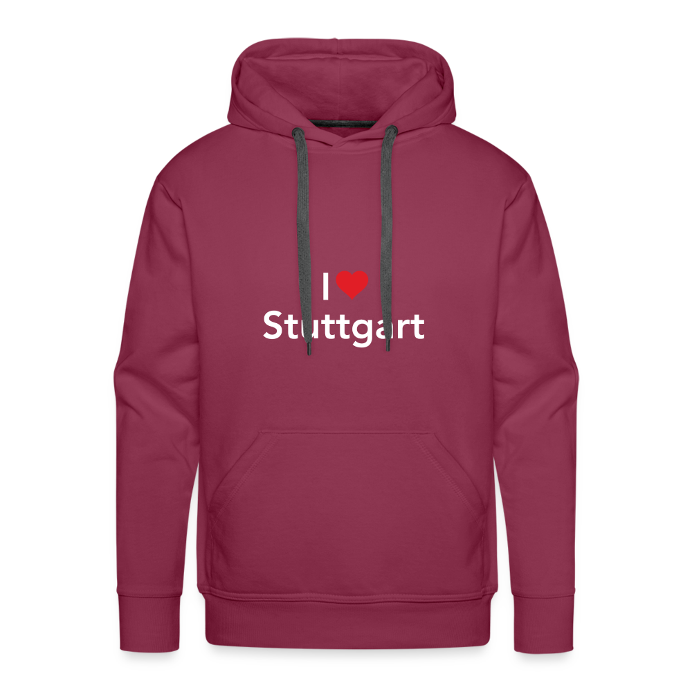 Hoodie "I Love Stuttgart" Bright Edition - bordeaux