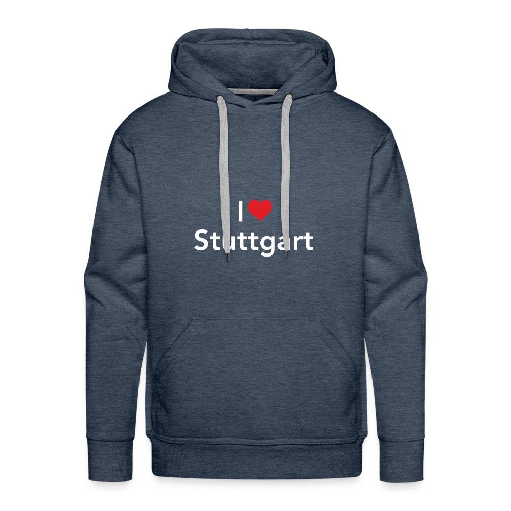 Hoodie "I Love Stuttgart" Bright Edition - heather denim