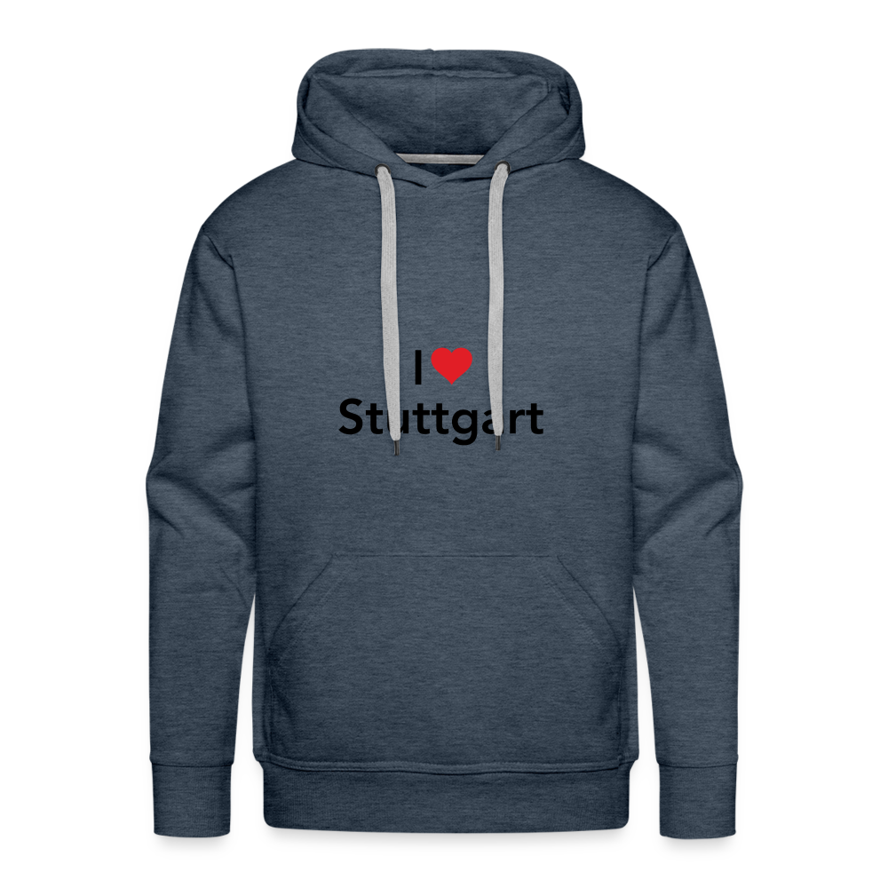 Hoodie "I Love Stuttgart" Dark Edition - heather denim