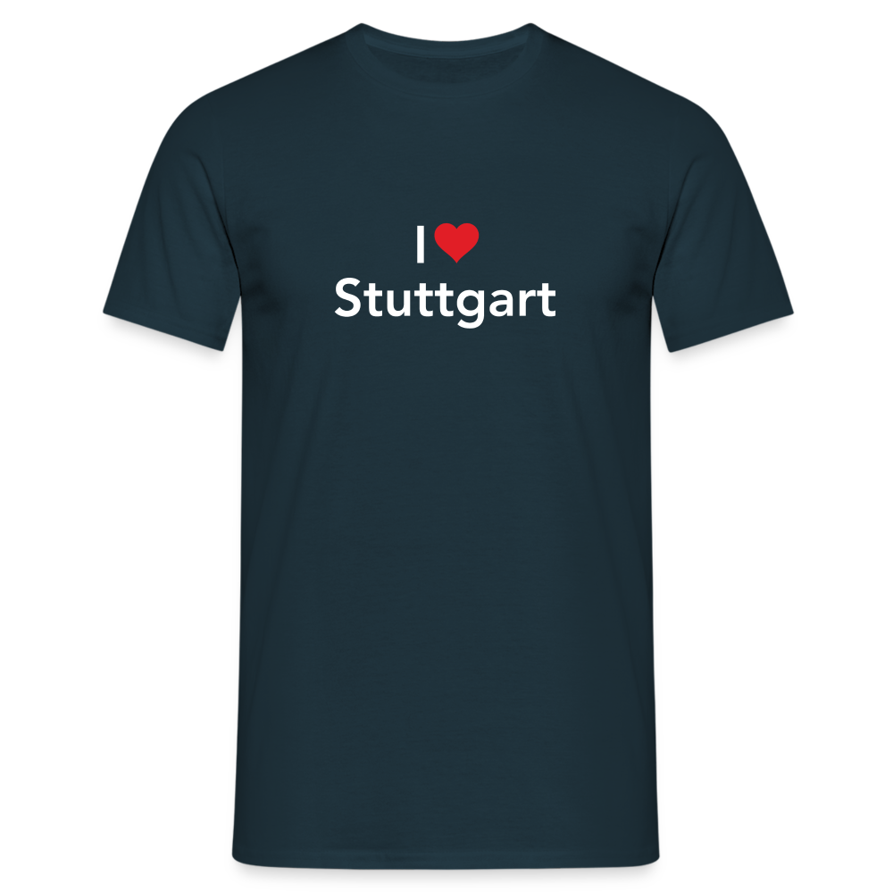 T-Shirt "I Love Stuttgart" Bright Edition - navy