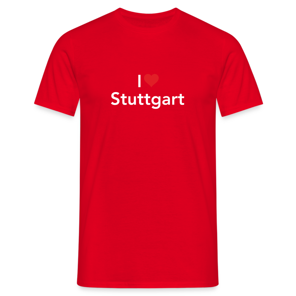 T-Shirt "I Love Stuttgart" Bright Edition - red