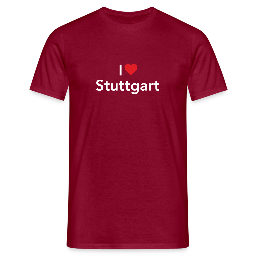 T-Shirt "I Love Stuttgart" Bright Edition - brick red