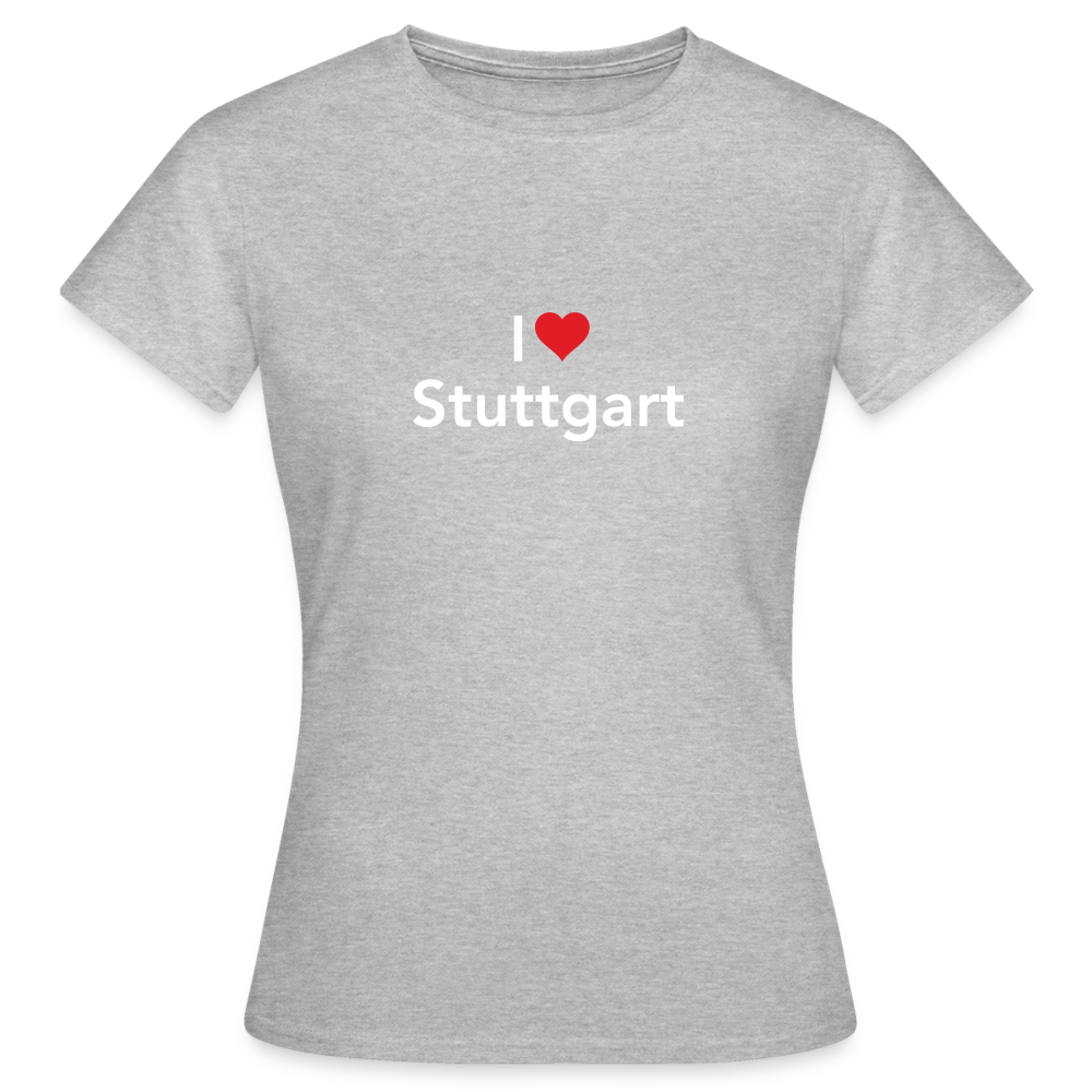 T-Shirt Ladies "I Love Stuttgart" Bright Edition - heather grey