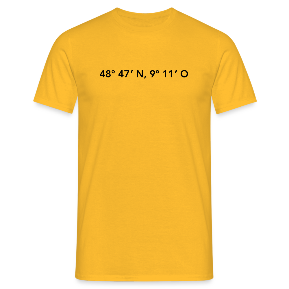 T-Shirt Stuttgart "GPS" - yellow