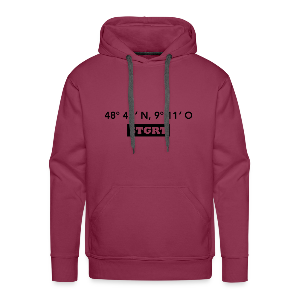 Hoodie Stuttgart "STGRT GPS" Dark Edition - bordeaux