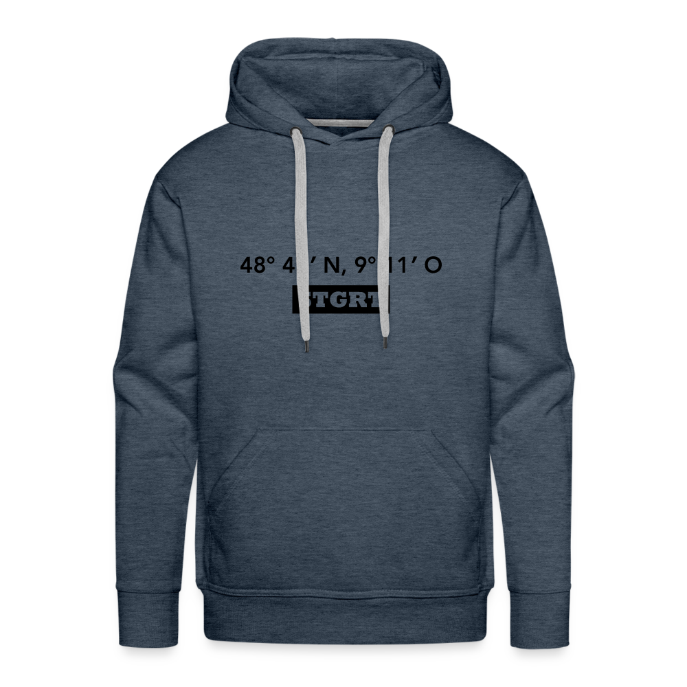 Hoodie Stuttgart "STGRT GPS" Dark Edition - heather denim