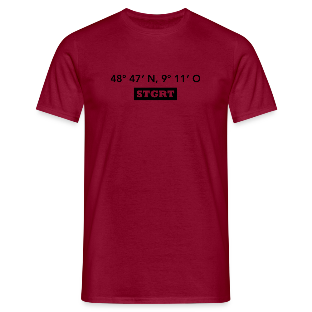 T-Shirt Stuttgart "STGRT GPS" - brick red