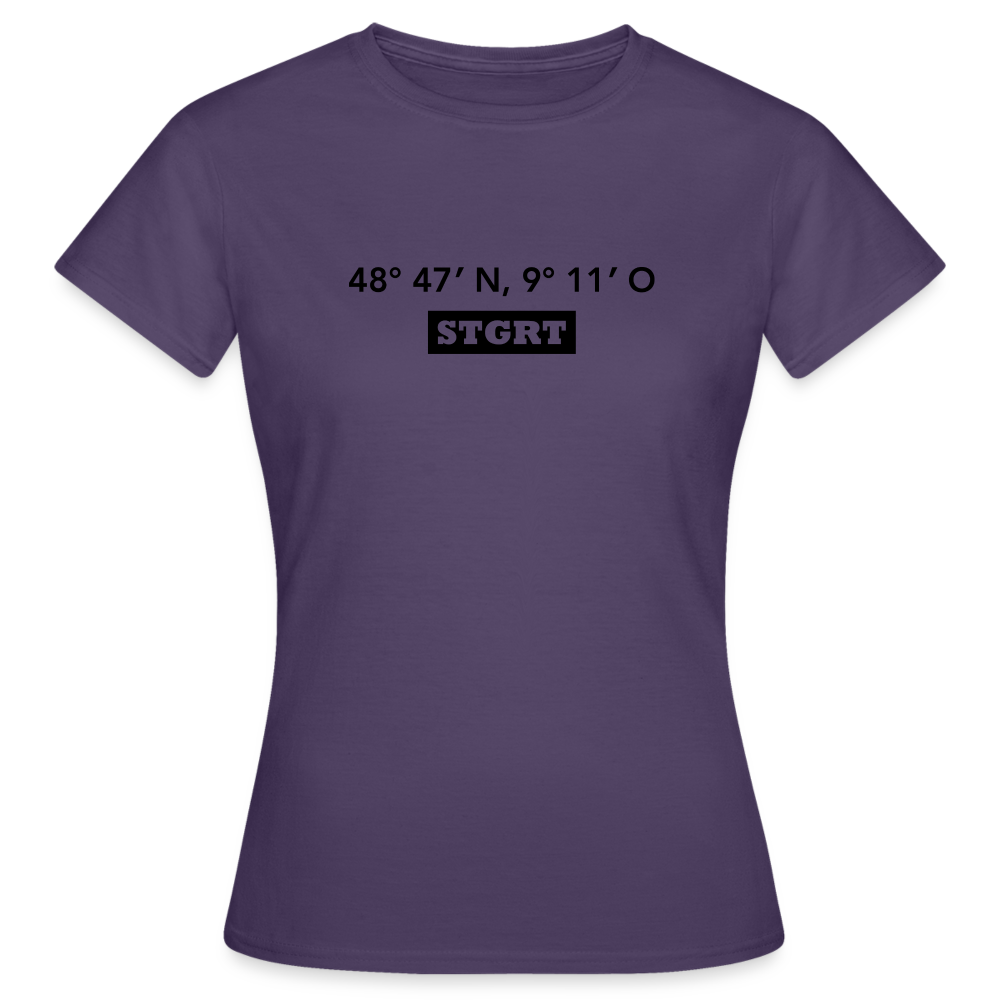 T-Shirt Ladies Stuttgart "STGRT GPS" - dark purple