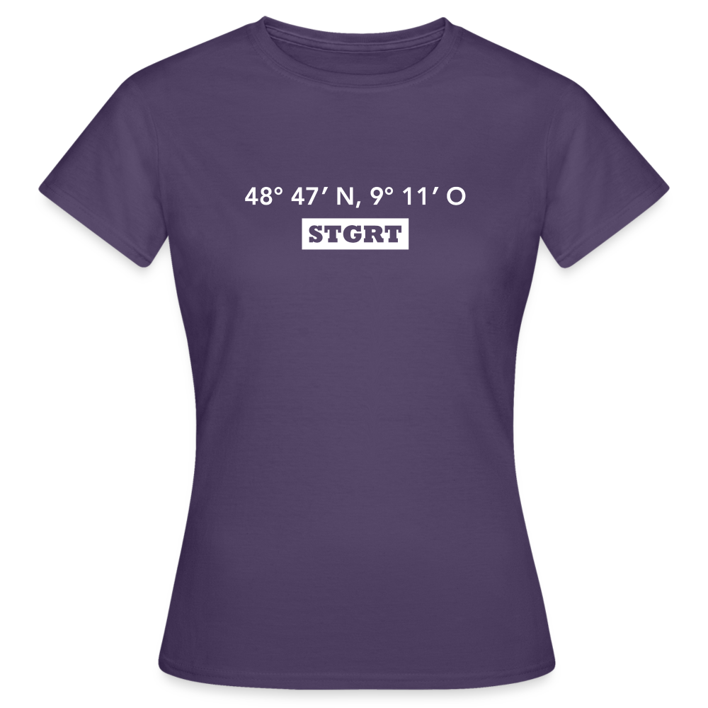 T-Shirt Ladies Stuttgart "STGRT GPS" Bright Edition - dark purple