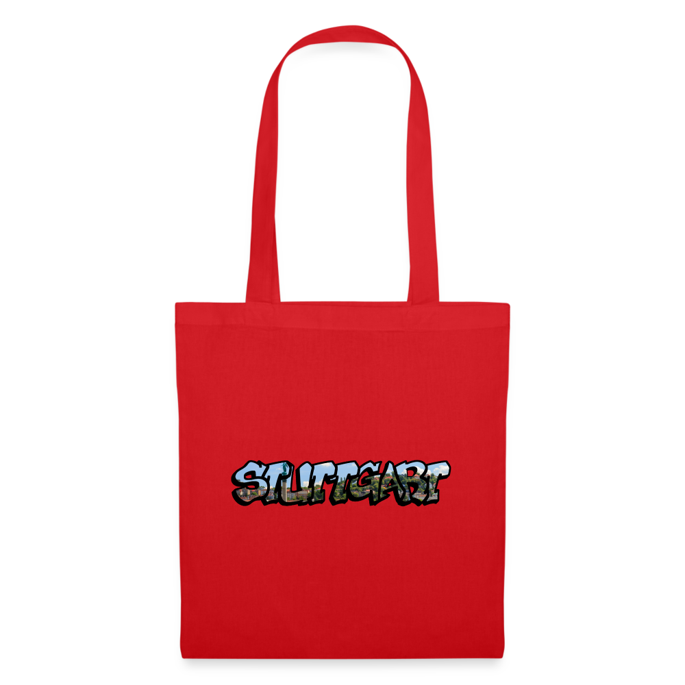 Tote Bag Stuttgart "Graffiti" - red