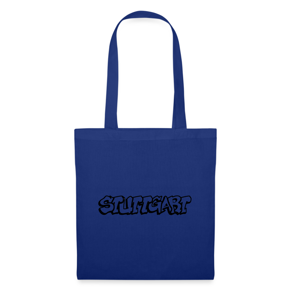 Tote Bag Stuttgart "Graffiti Black" - royal blue