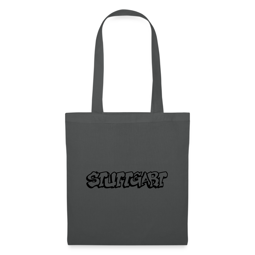 Tote Bag Stuttgart "Graffiti Black" - graphite grey