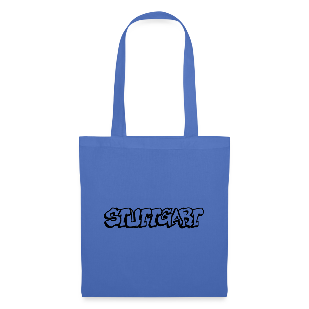 Tote Bag Stuttgart "Graffiti Black" - light blue