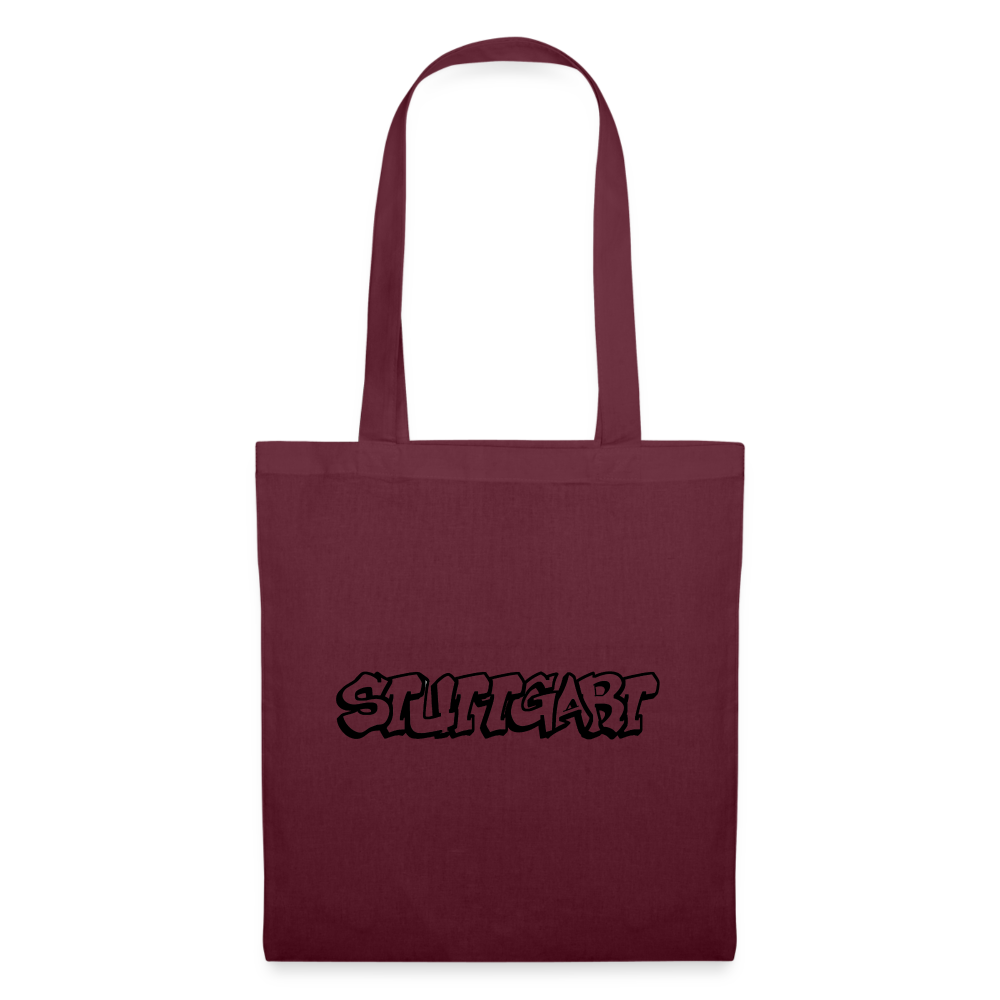 Tote Bag Stuttgart "Graffiti Black" - burgundy