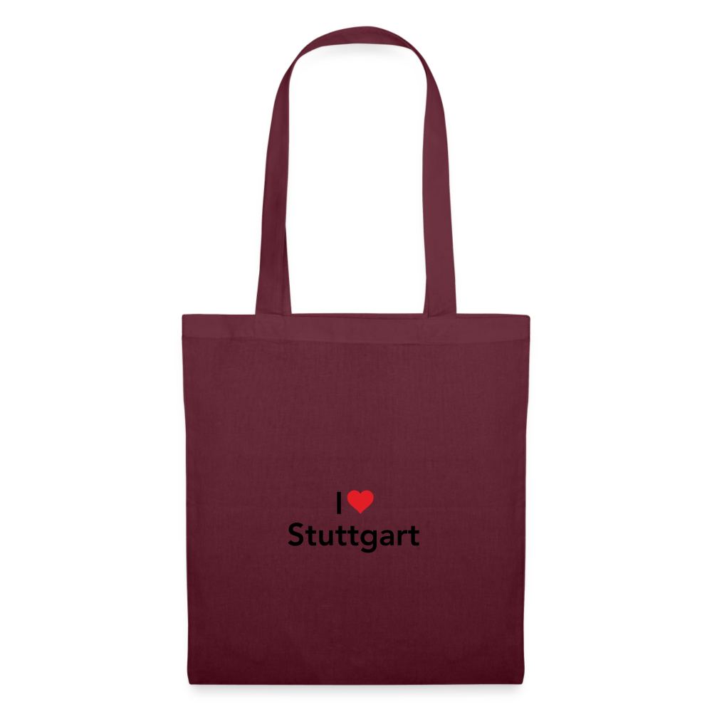 Tote Bag "I Love Stuttgart" Bright Edition - burgundy