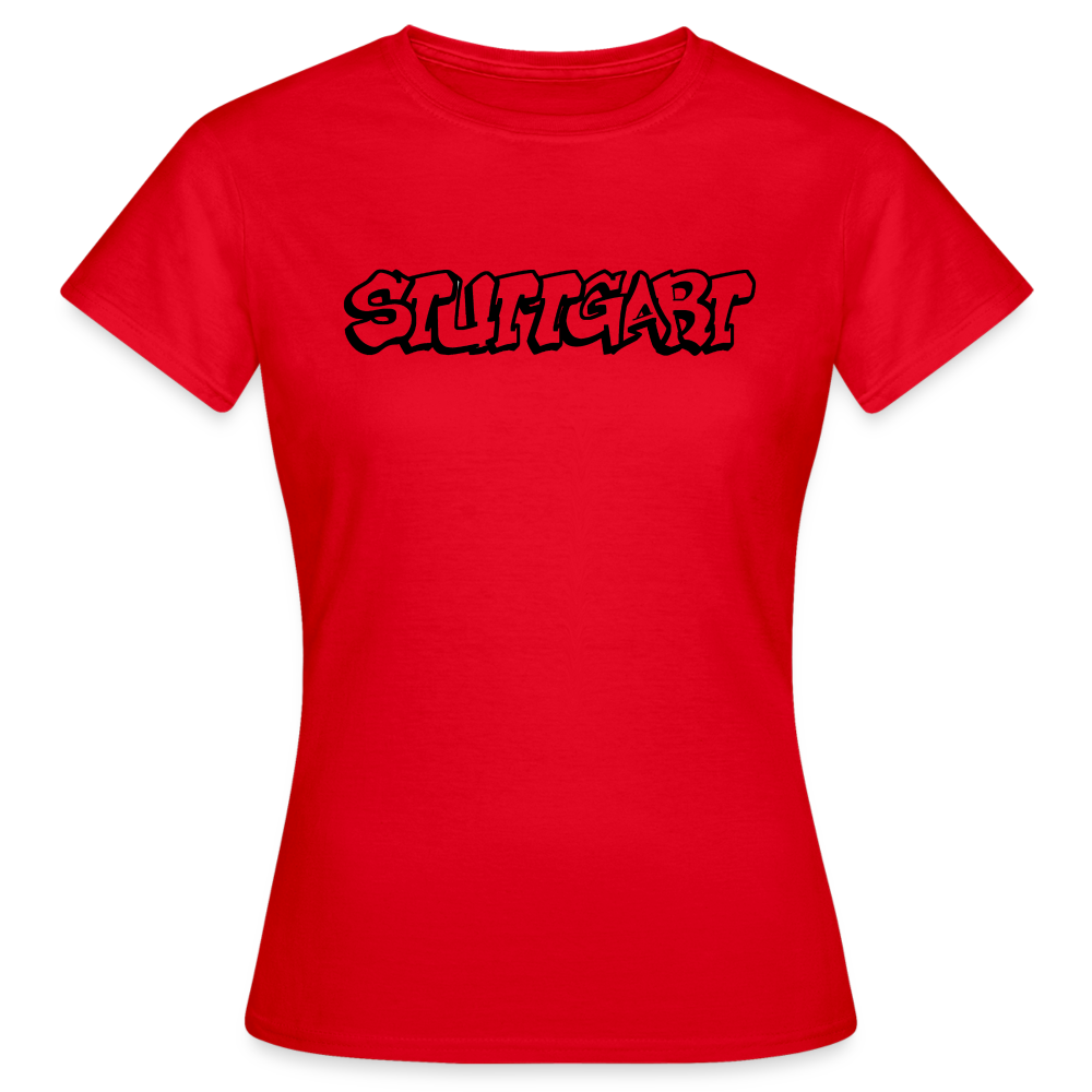 T-Shirt Ladies Stuttgart "Graffiti" - red