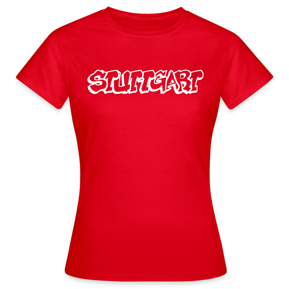 T-Shirt Ladies Stuttgart "Graffiti" Bright Edition - red