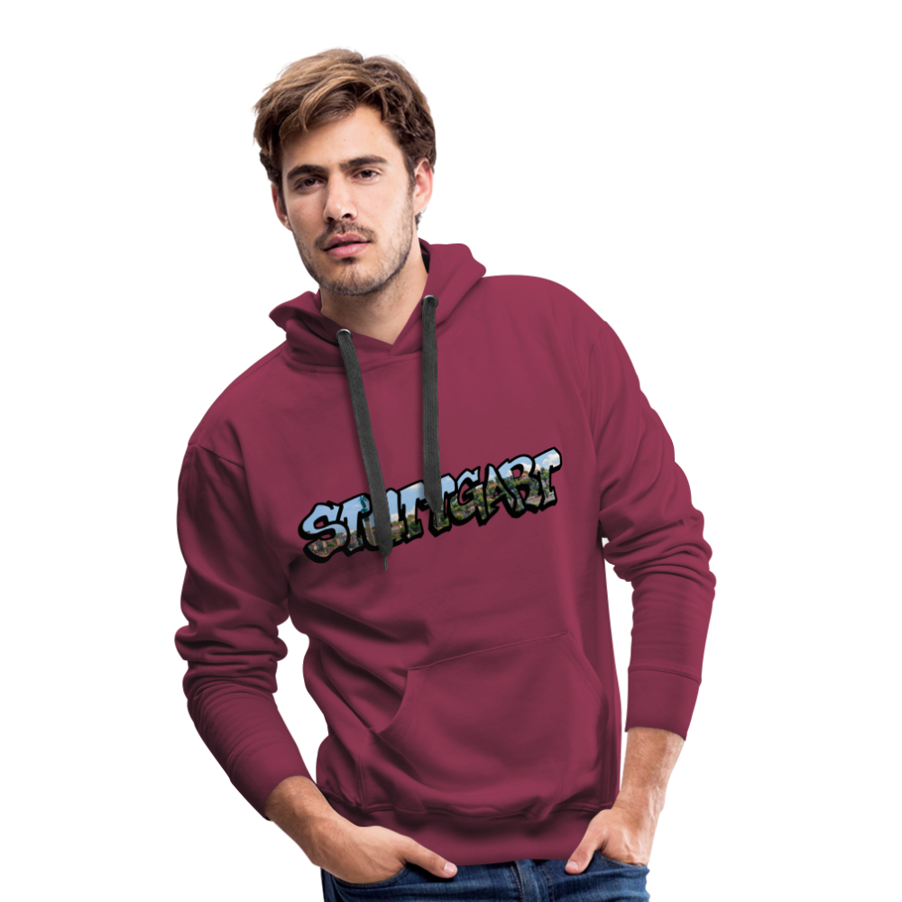 Hoodie Stuttgart "Panorama Graffiti" - bordeaux
