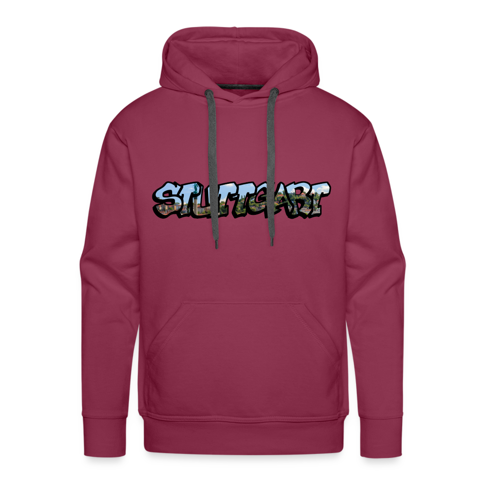 Hoodie Stuttgart "Panorama Graffiti" - bordeaux