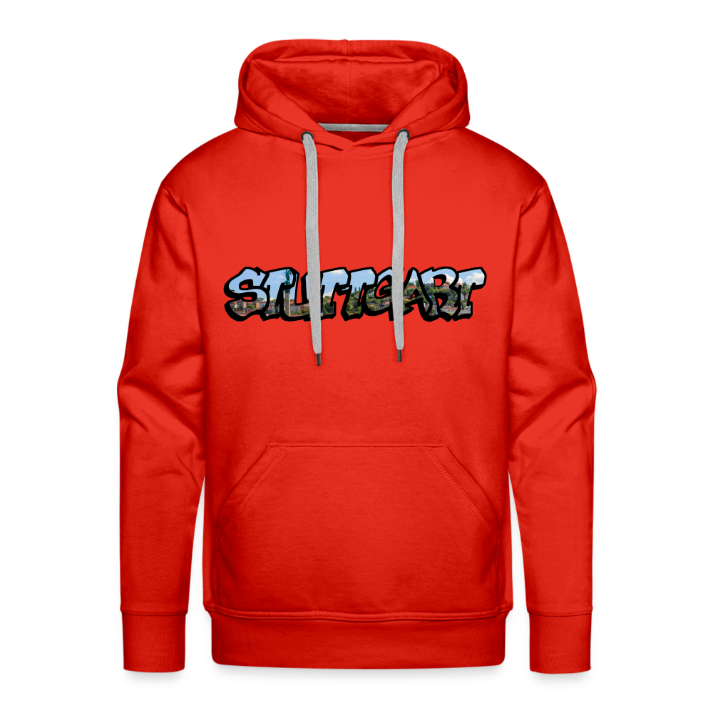 Hoodie Stuttgart "Panorama Graffiti" - red