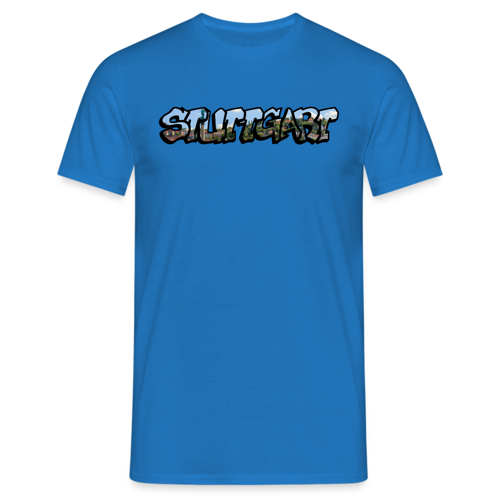 T-Shirt Stuttgart "Panorama Graffiti" - royal blue