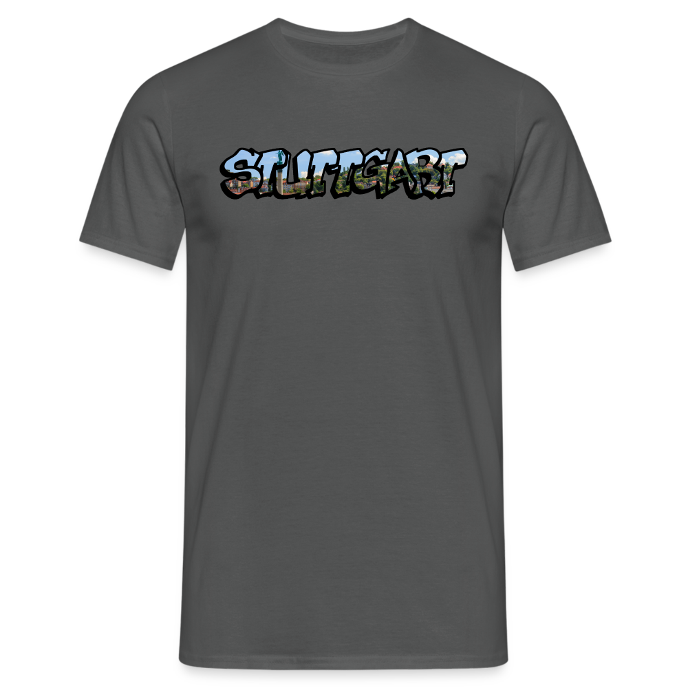 T-Shirt Stuttgart "Panorama Graffiti" - charcoal grey