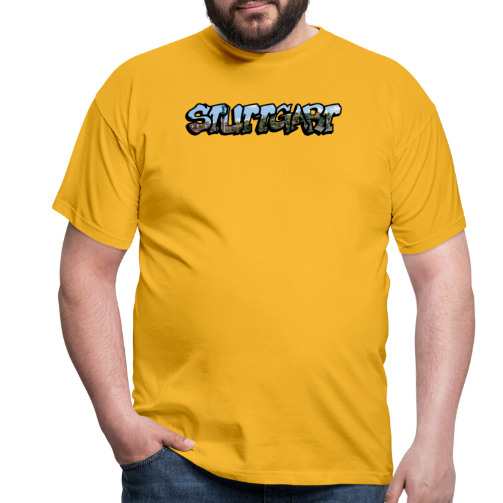 T-Shirt Stuttgart "Panorama Graffiti" - yellow