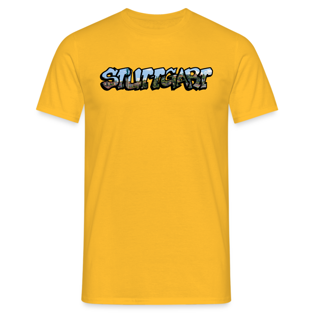 T-Shirt Stuttgart "Panorama Graffiti" - yellow
