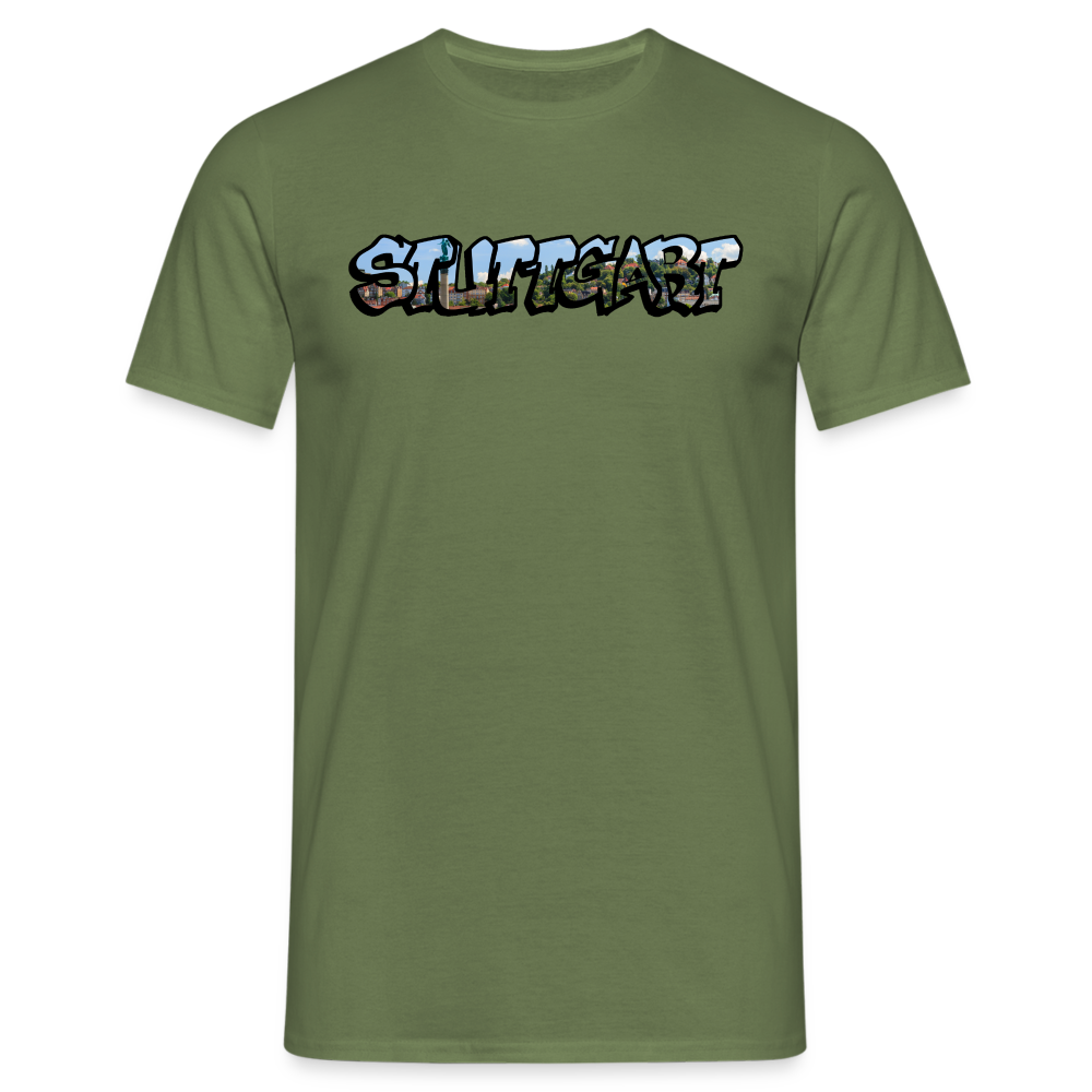 T-Shirt Stuttgart "Panorama Graffiti" - military green