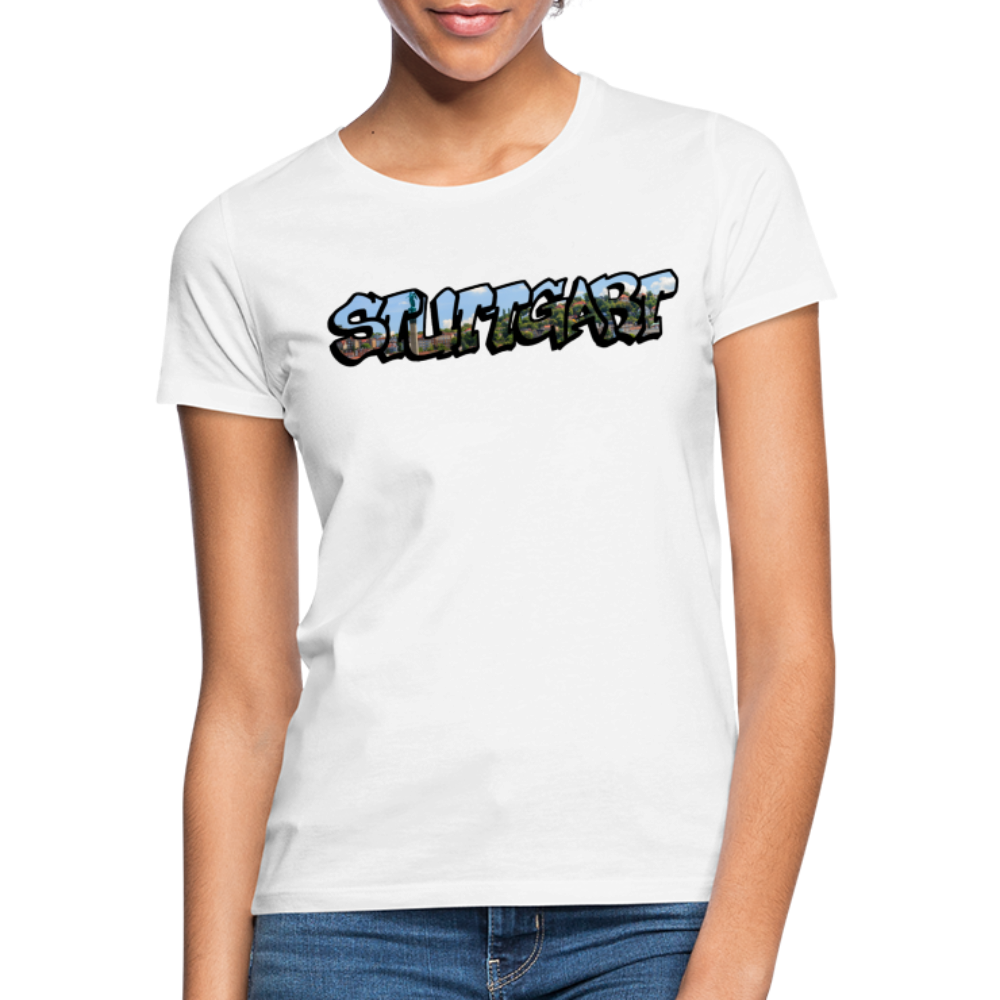 T-Shirt Ladies Stuttgart "Panorama Graffiti" - white