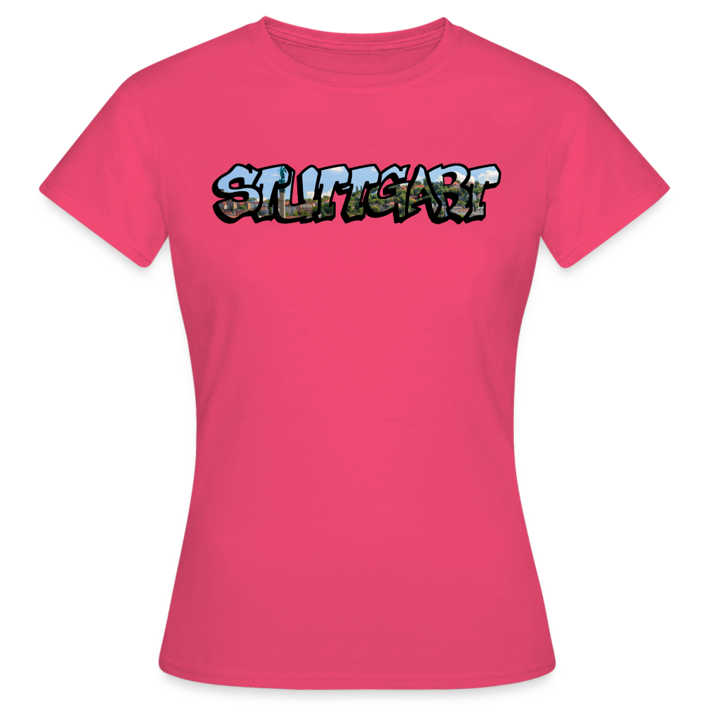 T-Shirt Ladies Stuttgart "Panorama Graffiti" - azalea