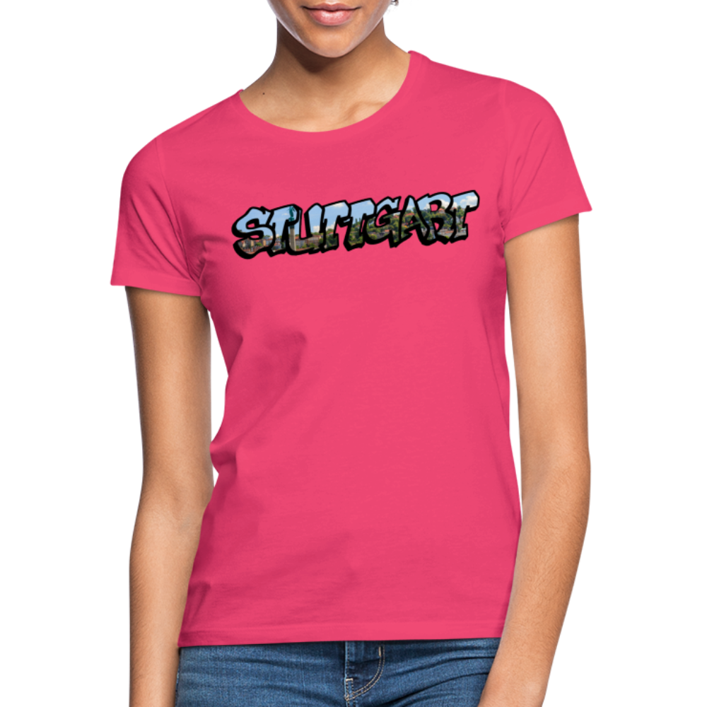 T-Shirt Ladies Stuttgart "Panorama Graffiti" - azalea
