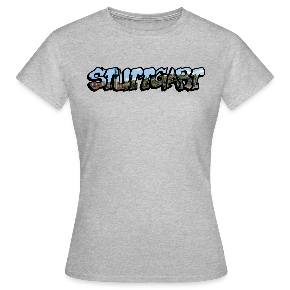 T-Shirt Ladies Stuttgart "Panorama Graffiti" - heather grey