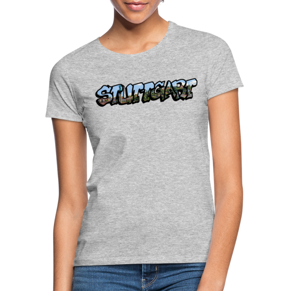 T-Shirt Ladies Stuttgart "Panorama Graffiti" - heather grey