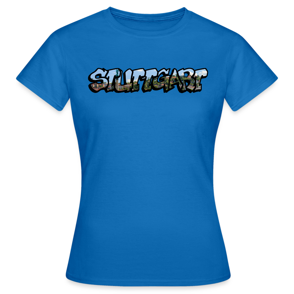 T-Shirt Ladies Stuttgart "Panorama Graffiti" - royal blue