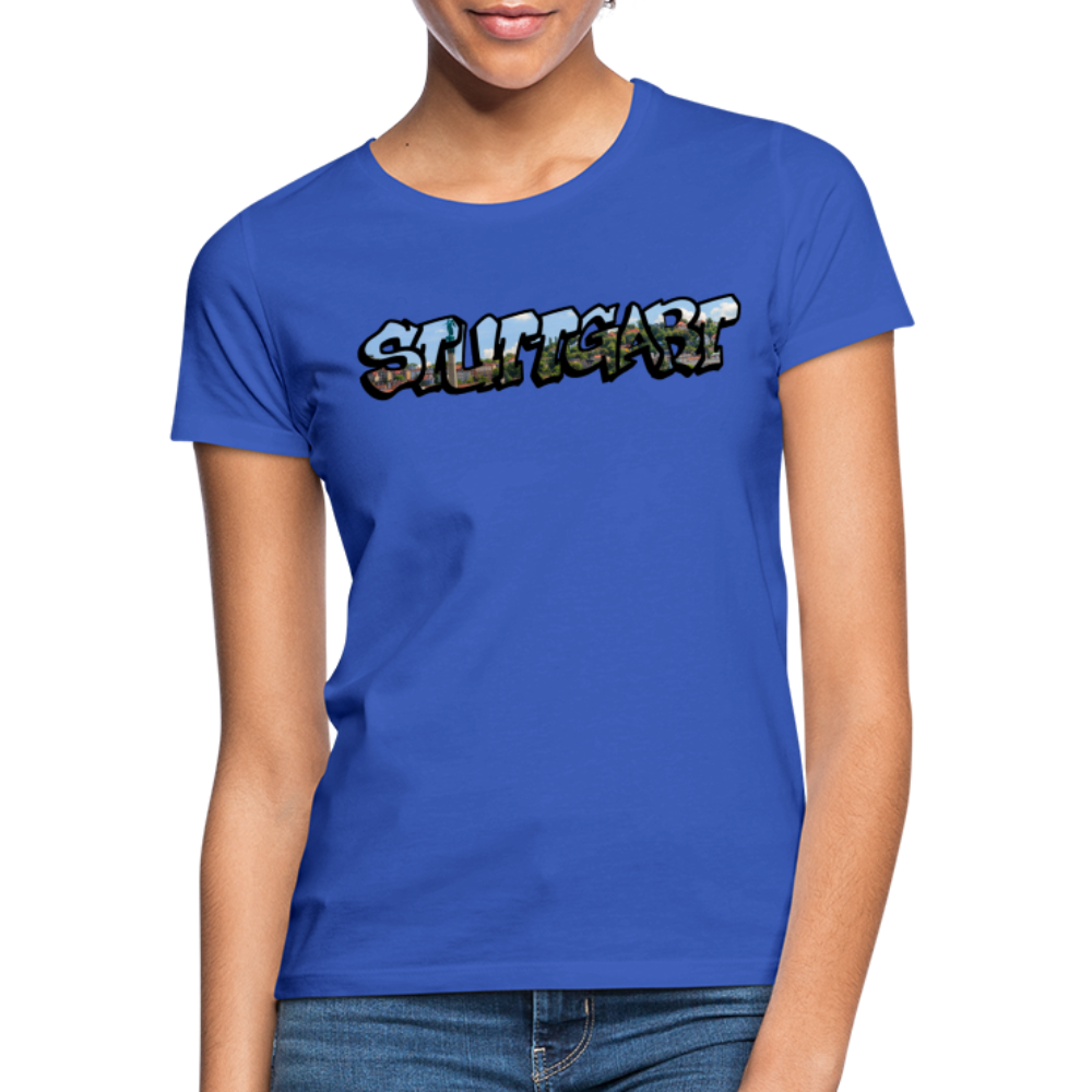 T-Shirt Ladies Stuttgart "Panorama Graffiti" - royal blue