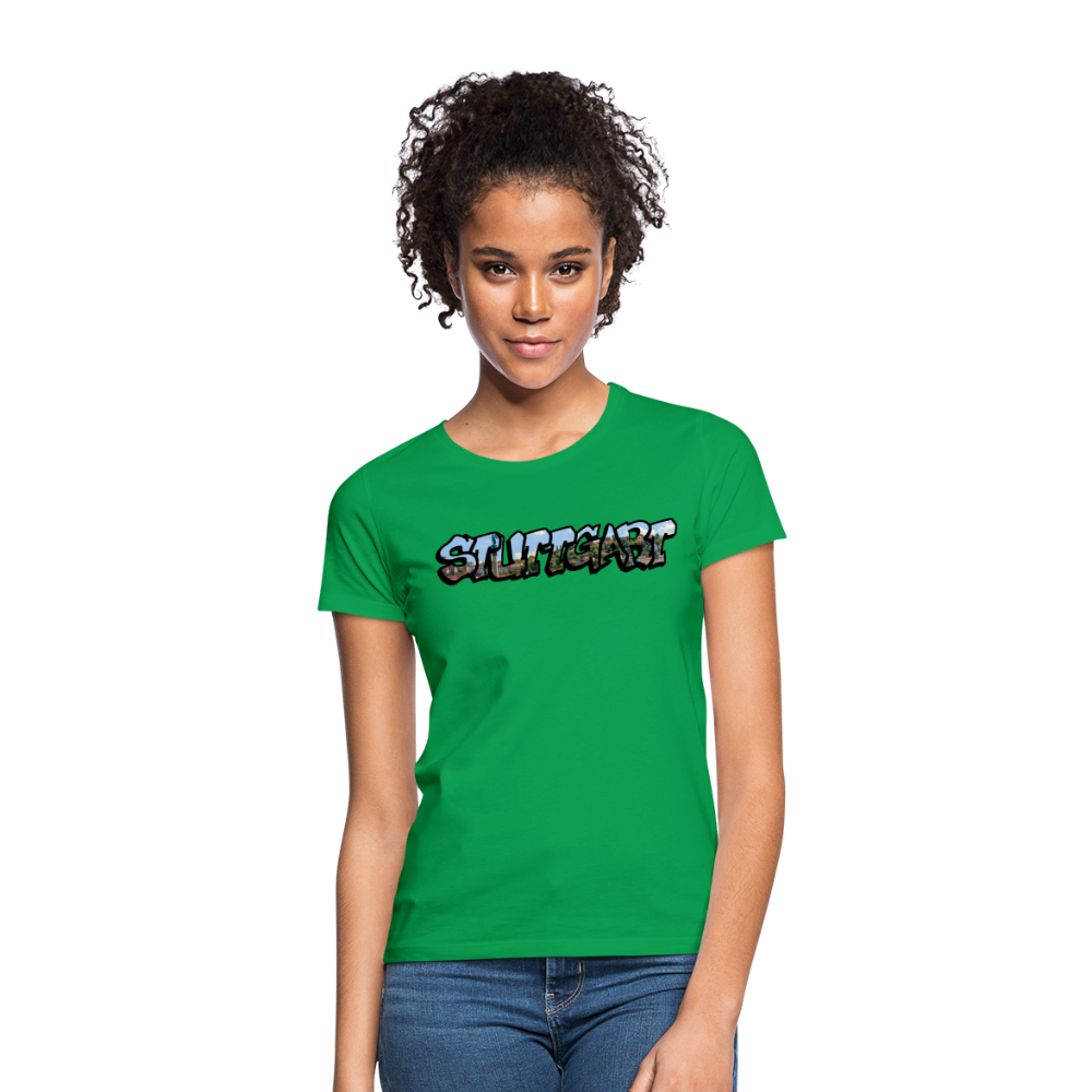 T-Shirt Ladies Stuttgart "Panorama Graffiti" - kelly green