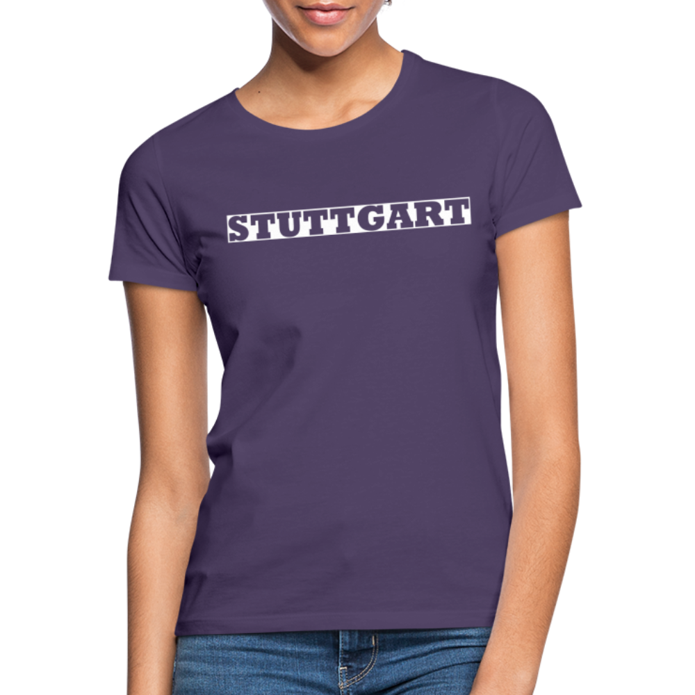 T-Shirt Ladies Stuttgart "Bold" Bright Edition - dark purple