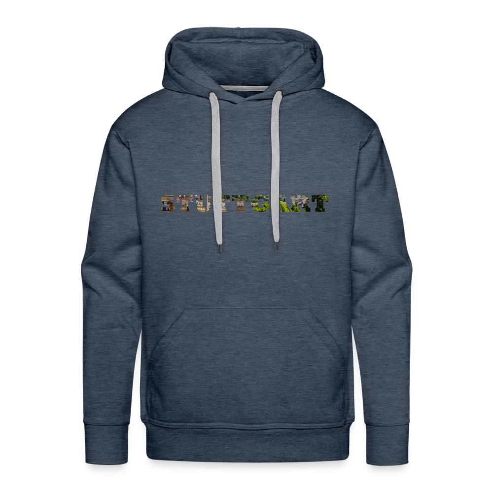 Hoodie Stuttgart "Panorama Bold" - heather denim