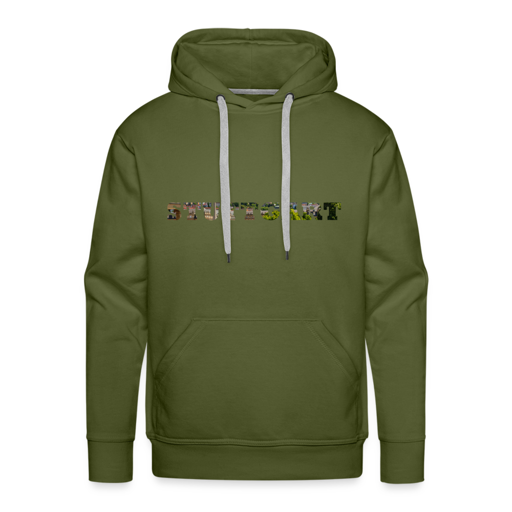 Hoodie Stuttgart "Panorama Bold" - olive green